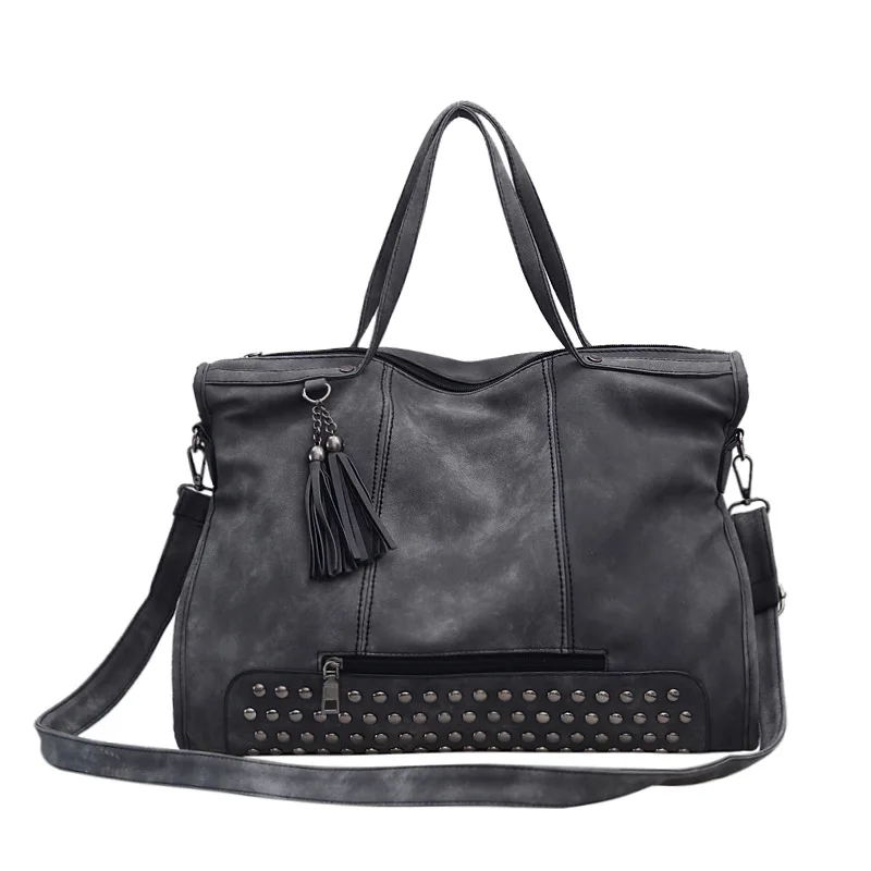 

2018 New fashion women's handbag women's locomotive large bag oblique bag
