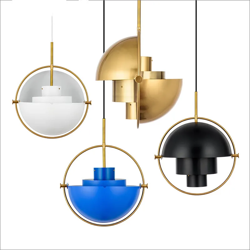 

wongshi Modern Multi Danmark Designer Metal Pendant Lamp Semicircular Personality Bedroom Hanglamp For Living room Restaurant