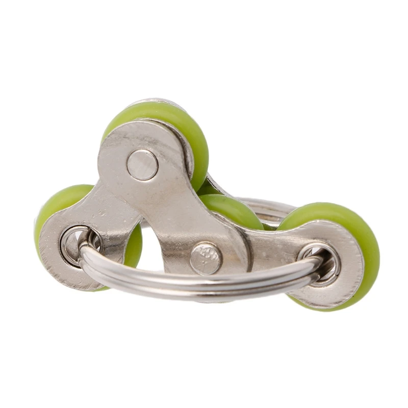 Metal Bicycle Chain Buckle Key Ring Anti Stress Decompression Toy Hand Spinner
