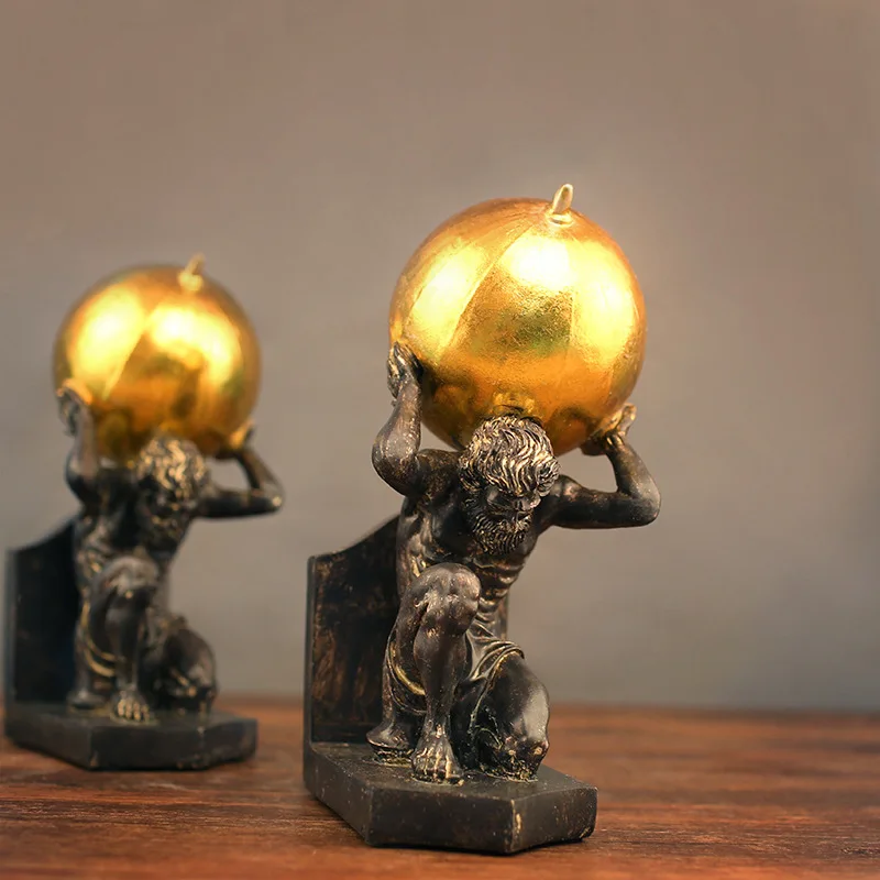 الإبداعية الأمريكية الحلي الطابع كتاب كتلة التماثيل الراتنج الحرف خمر كتاب حامل ديكور غرفة مكتب المنزل خزانة هدايا