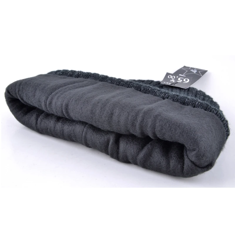 Зимние шапки для мужчин двойные вязаные теплые бини Женская Повседневная шапка в