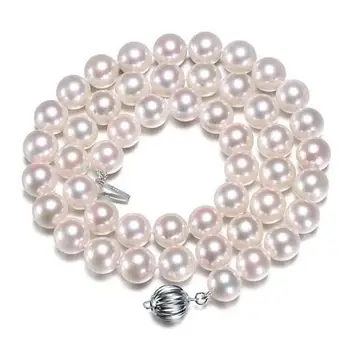 

free shipping Jewelry AAA perfect natural 10-11mm white south seas pearl necklace 14