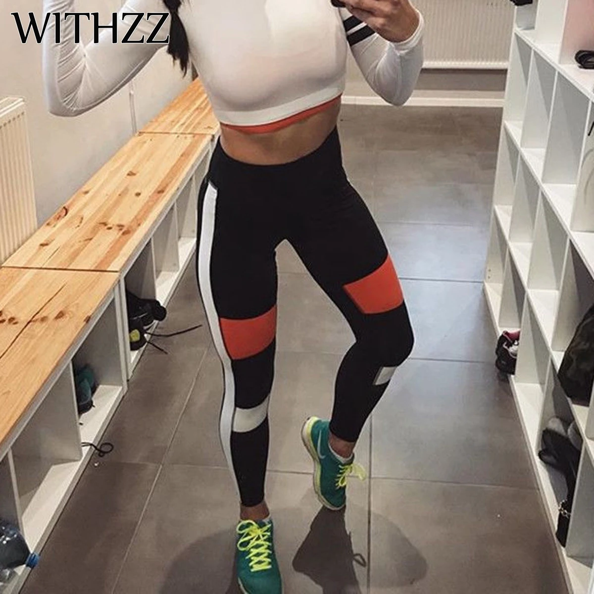 

WITHZZ Flexible Printed Leggings New Arrival Women Fitness Workout Jeggings Sporting Athleisure Active Wear Sportleggings Pants
