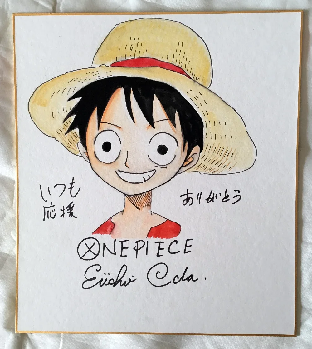芸能人愛用 尾田栄一郎 ワンピース さん Autograph Onepiece 直筆サイン 少年漫画 Www Efirst Ae
