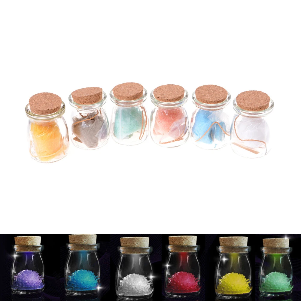 

Multi-colors Crystal Sand With Bottle Wishing Hope Magic Crystal Growing Kit Children Science Lab Educational Learning Toy