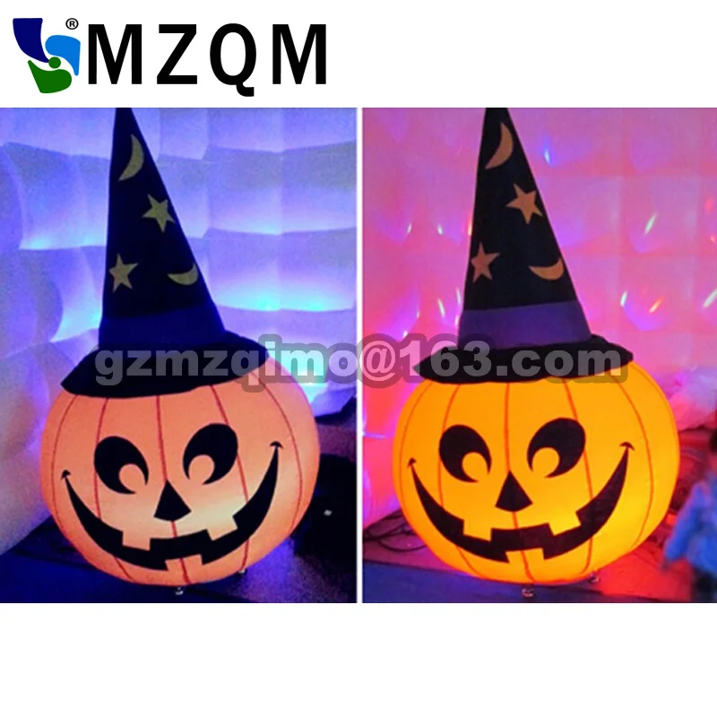 

3 м Высокое Halloween Party украшения для Косплэй супермаркет надувные Хэллоуин Тыква с шляпа для событий украшения творческий