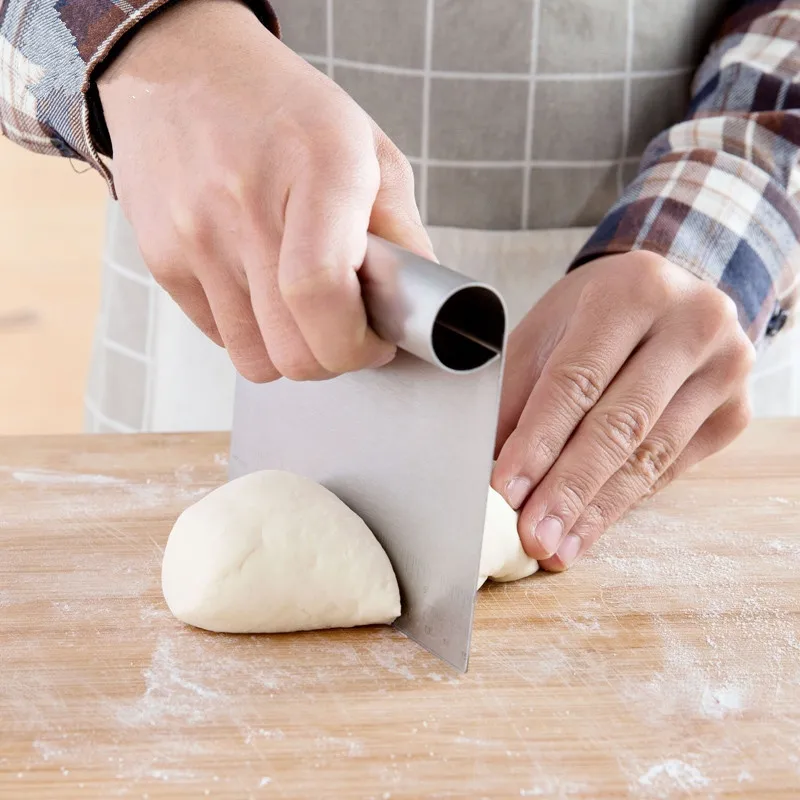  Stainless Steel Baking Scraper Butter Knife with scale Cake Dough Cutter Flour Tool Cake Cream spat