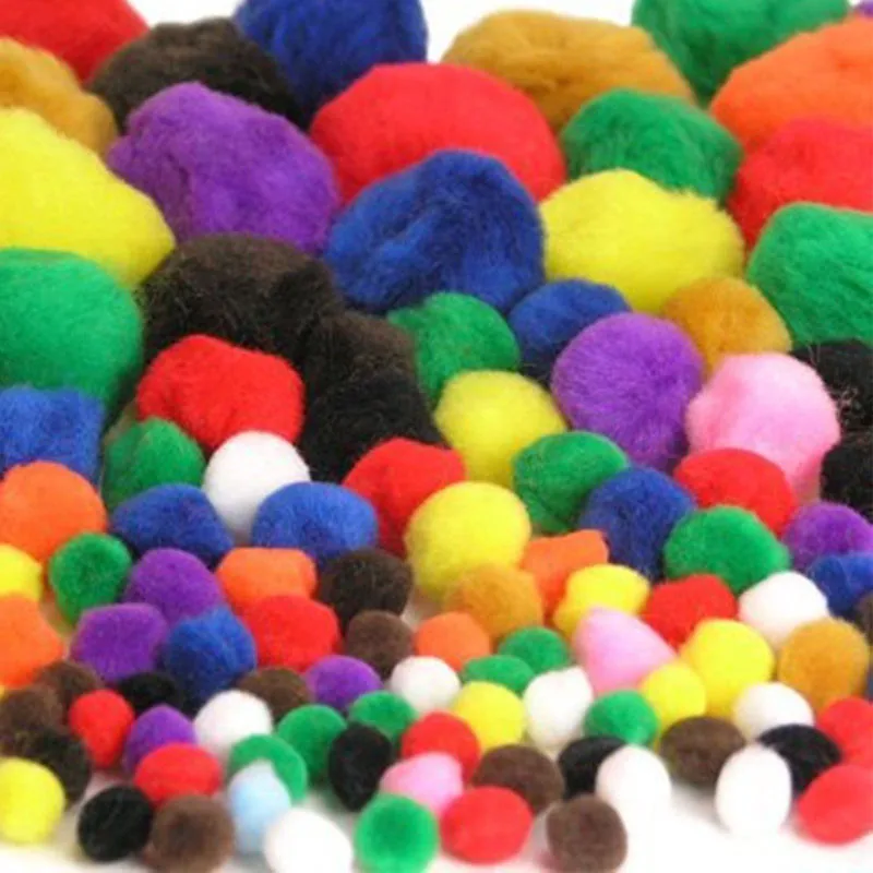 100 шт Ассорти пушистые Помпоны детей DIY ремесла помпоны мяч 10 30 мм|pompom balls|craft pom poms