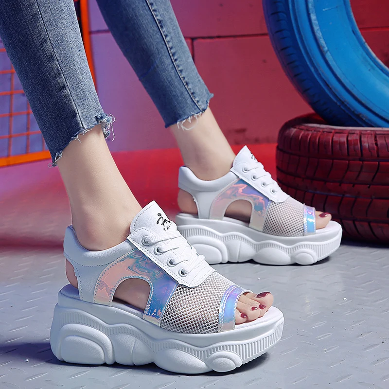Women Platform Sandals 7 High Heels Summer Casual Chunky Sandals Woman Shoes Platform Wedges Slippers Slides Ladies Creepers Women Platform Sandals 7 High Heels Summer Casual Chunky Sandals Woman Shoes Platform Wedges Slippers Slides Ladies Creepers