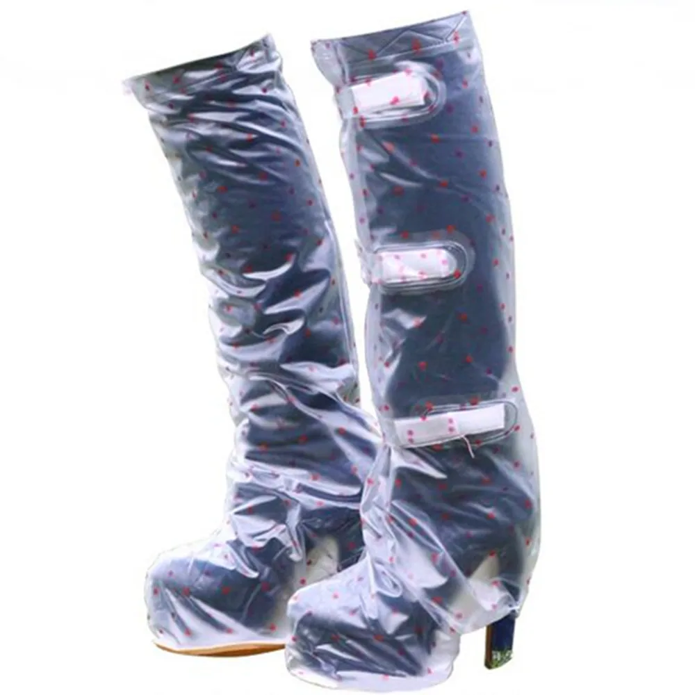 Women Shoes Covers Waterproof High Heeled Knee High Boots Cover