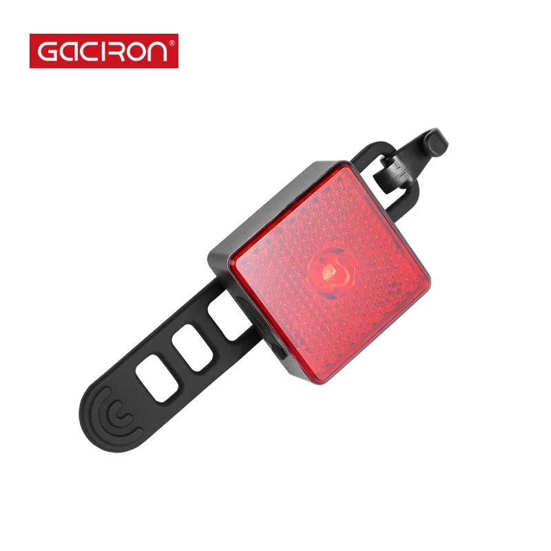 Top GACIRON W08-40A Smart Warning Tail Light Reflex IPX6 Waterproof Bicycle light USB rechargeable 40lum LED Lamp Bike Accessories 1