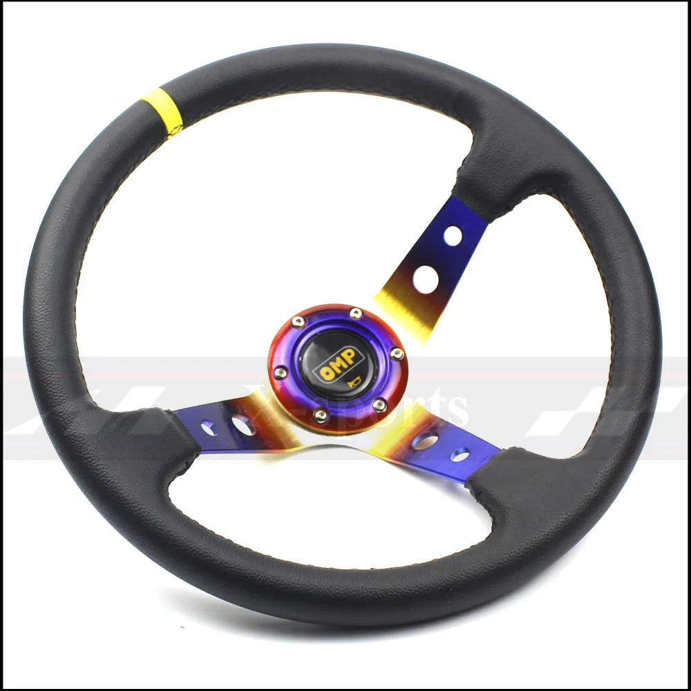 Envío Gratis OMP coche deporte volante carreras tipo alta calidad universal 14 pulgadas 350 MM aluminio + PVC 4 estilo rojo amarillo Envío Gratis OMP coche deporte volante carreras tipo alta calidad universal 14 pulgadas 350 MM aluminio + PVC 4 estilo rojo amarillo