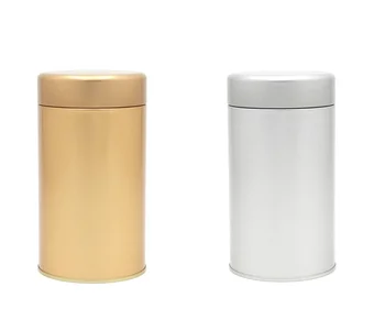 

8.4x15.3cm tea pot tin silver&gold tin box sealing tin can metal storage container