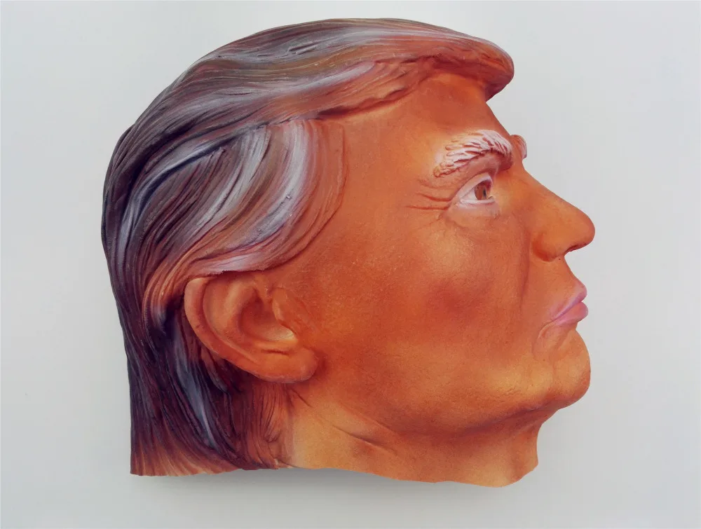 LePy маска Дональда Трампа зеленая латексная для Хэллоуина украшение