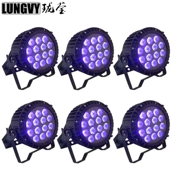 

Free Shipping 6pcs/Lot 14x18w 6in1 RGBWAP Waterproof Outdoor IP65 Led Par Stage Light 6CH or 10CH