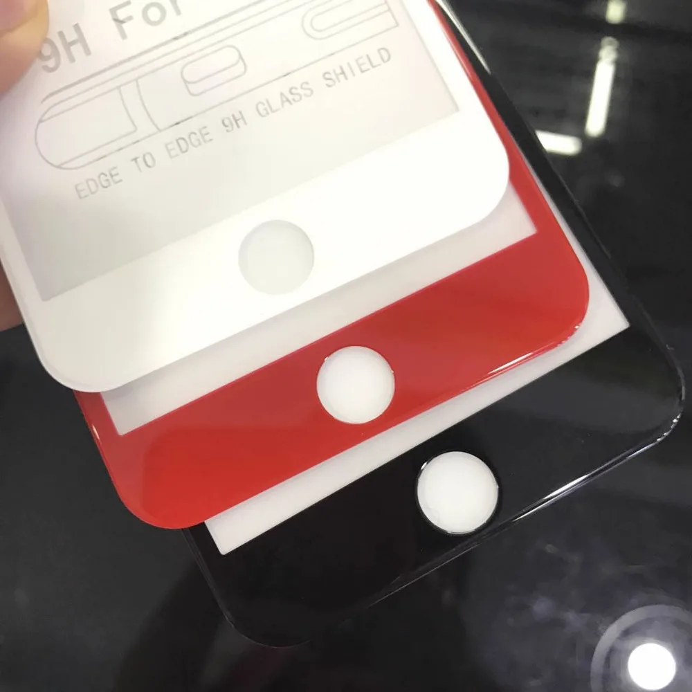 5D полное покрытие закаленное стекло для iphone X 8 7 6 6S Plus закругленные края Защита