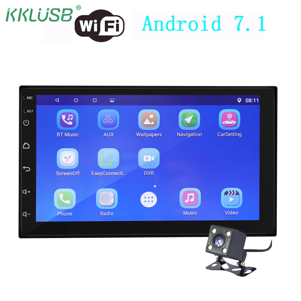2Din android 7.1 Car Radio Multimedia Player GPS Navigation 7'' HD