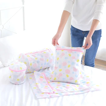 

BAKINGCHEF 5Pcs/set Mesh Laundry Bag Women Bra Underwear Lingerie Clothes Socks Wash Pouch Home Cleaning Laundry Products Case