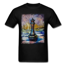 Man Queen Of Chess T Shirt Lowest Price O-Neck Cool Tshirt Designs Custom Made Round Collar Teenage T-Shirts