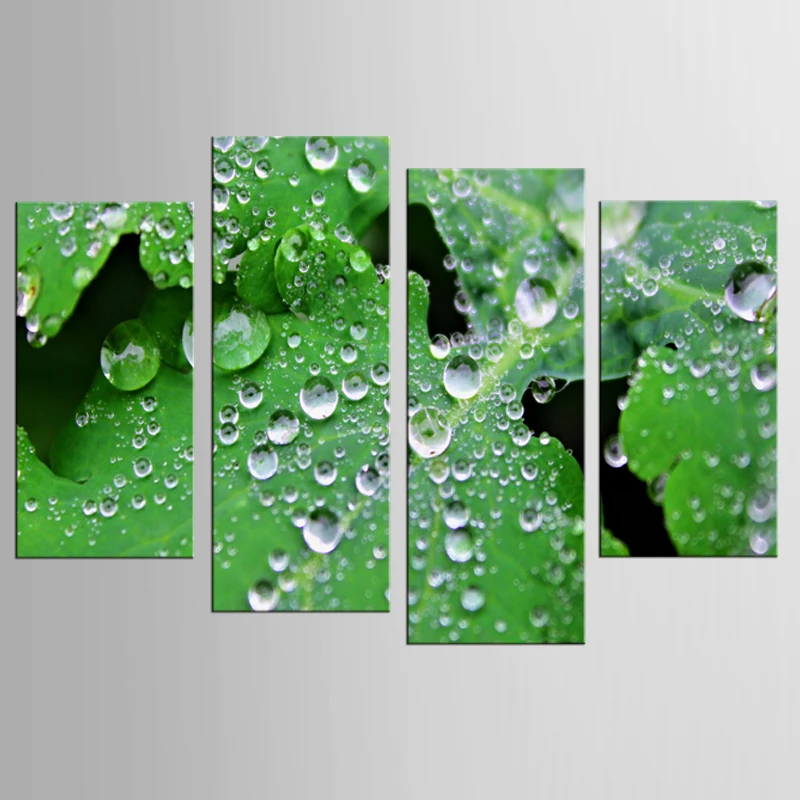 

4 panel plant close-up landscape painting mural artist decoration living room canvas printing modern painting FJJX-1070