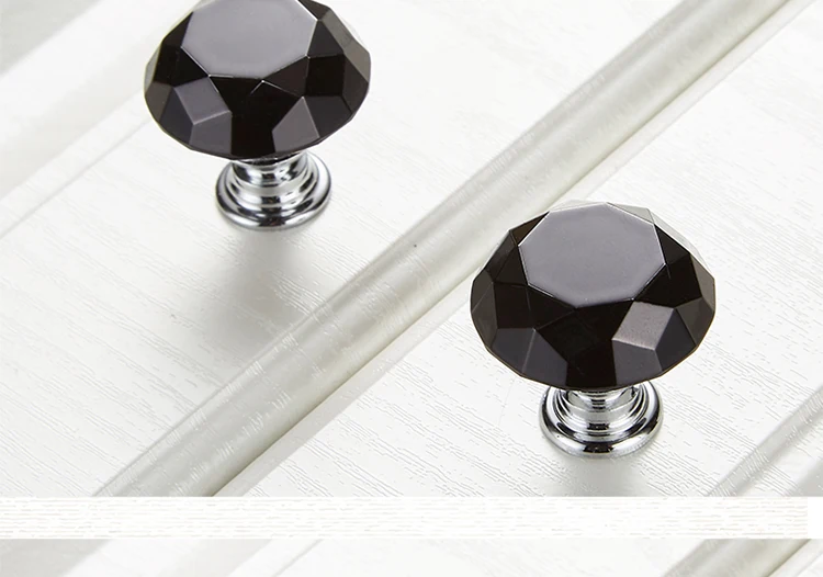 KAK ручки шкафа Diamond Форма с украшением в виде кристаллов стеклянные ручки 30 мм 40 мм шкаф ручки для выдвижных ящиков Кухня оборудование для обработки мебели
