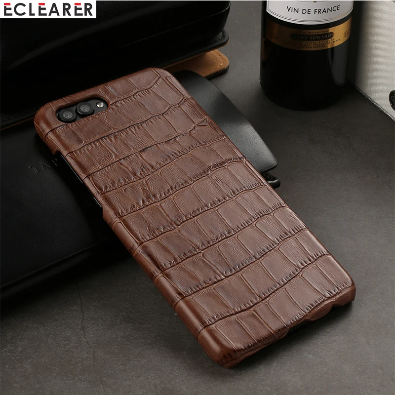 

Luxury Crocodile Genuine Leather Case For Huawei Honor View 10 Original Cell Phone Back Cover For Huawei Honor View 10/ V10 Case