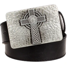 Кожаный ремень с металлической пряжкой квадратный Кельтский Узел крест-накрест ткань ремни trend в стиле панк-рок декоративный пояс мужчин подарок женщин