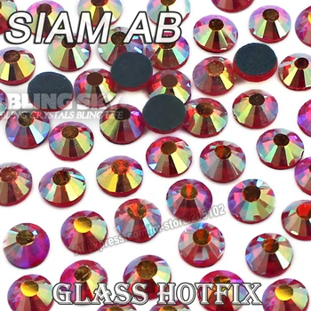 

Siam AB BIG PACKAGE Hot Fix Rhinestones SS6 SS10 SS16 SS20 SS30 DMC Flat Back Crystals Glitters stone strass for DIY garment