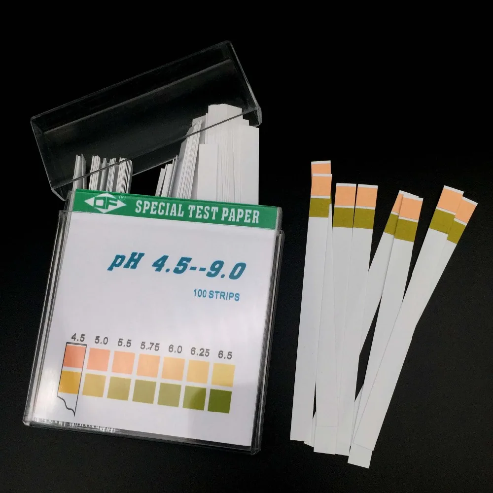 

PH Test Strip Indicator Laboratory Household PH 4.5-9.0 Test Paper For Water Saliva and Urine Testing Measuring Mayitr 100pcs