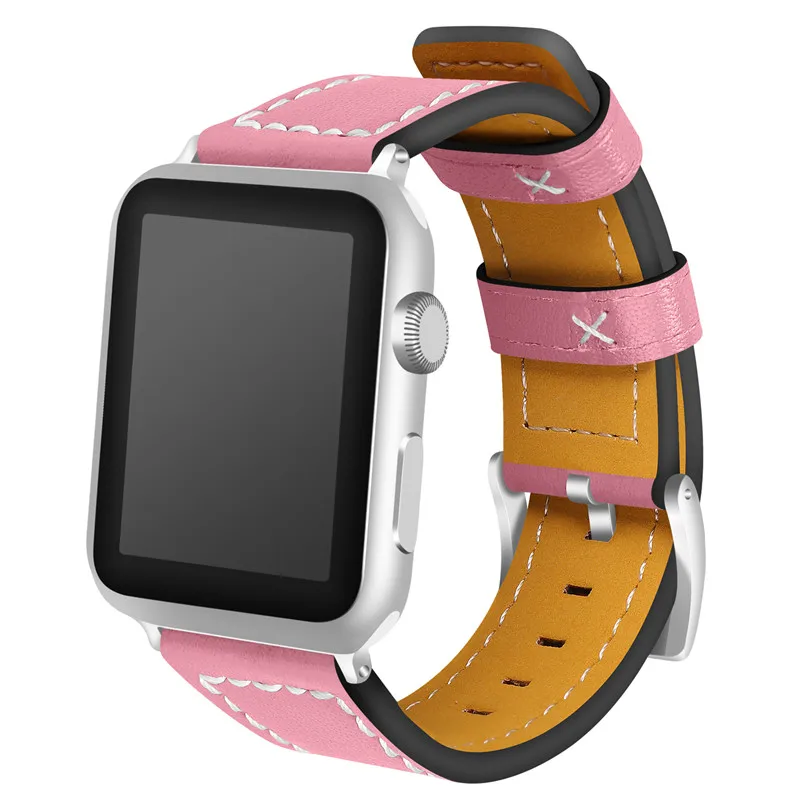 20 шт. качественный кожаный ремешок для часов Apple Watch 44 мм 40 42 38 серия 4 3 2 1 iWatch