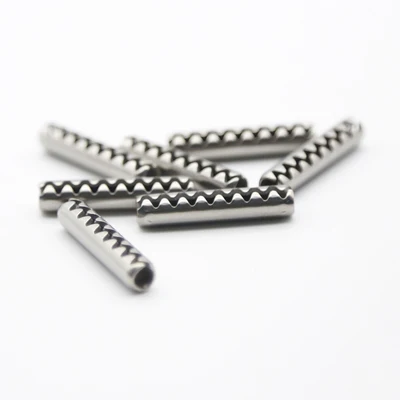 

10pcs M1.4 Tooth shape Elastic pin Toothed Spring elasticity Cylindrical pins stainless steel 4mm-18mm Length