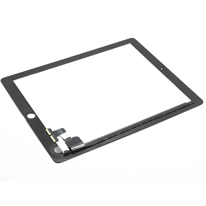 Планшет сенсорный экран для iPad2 A1395 A1396 A1397 дигитайзер передняя панель Замена сенсорный экран+ закаленное стекло средняя рамка