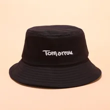 Хлопок завтра письмо панамка с вышивкой Рыбацкая шляпа на открытом воздухе Дорожная шляпа шляпы от солнца для мужчин и женщин 09