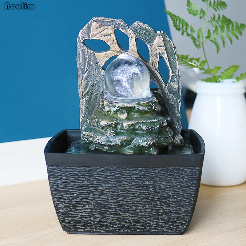 

Resin Feng Shui Ball Water Fountain Landscape Lucky Living Room Modern Simple Office Desktop Ornaments Creative Home Decoration