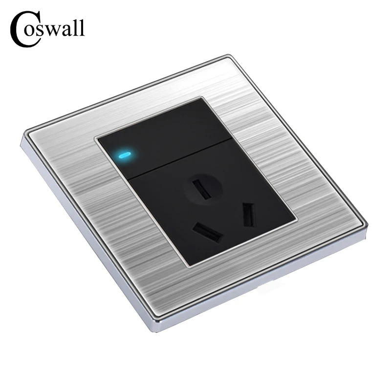 Coswall 1 Gang 2 Way Light Switch With 16a 3 Pin Power
