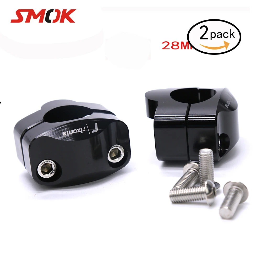 

2pcs 1-1/8''28mm motorcycle Handle bar clamp handlebar Risers adaptor exchange height for Rizoma Kawasaki Suzuki Ducat ATV Dirt