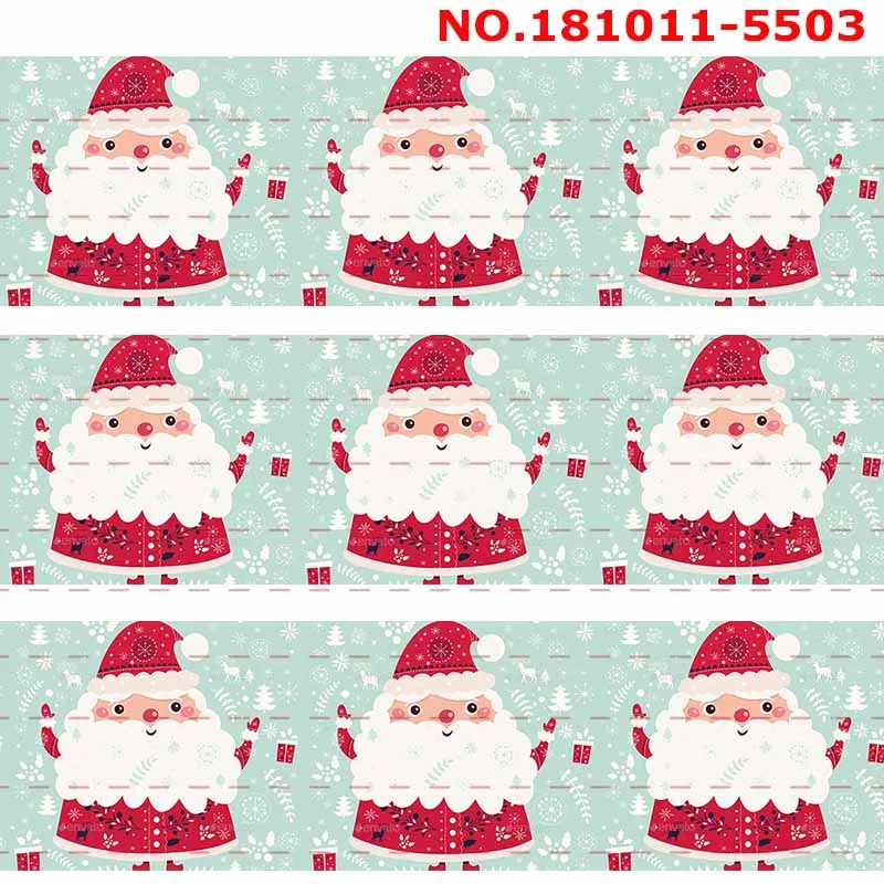 10 ярдов-разные размеры-Рождественская лента напечатанная корсажная лента - Цвет: 181011  5503