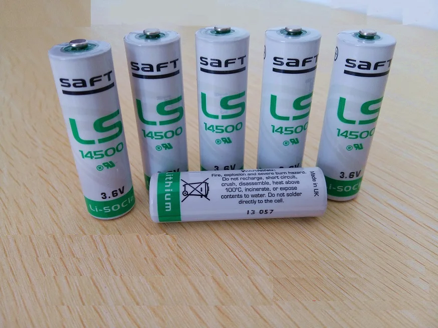 6pcs saft ls14500 er14505 3 6v aa lithium batteries for equipment and
