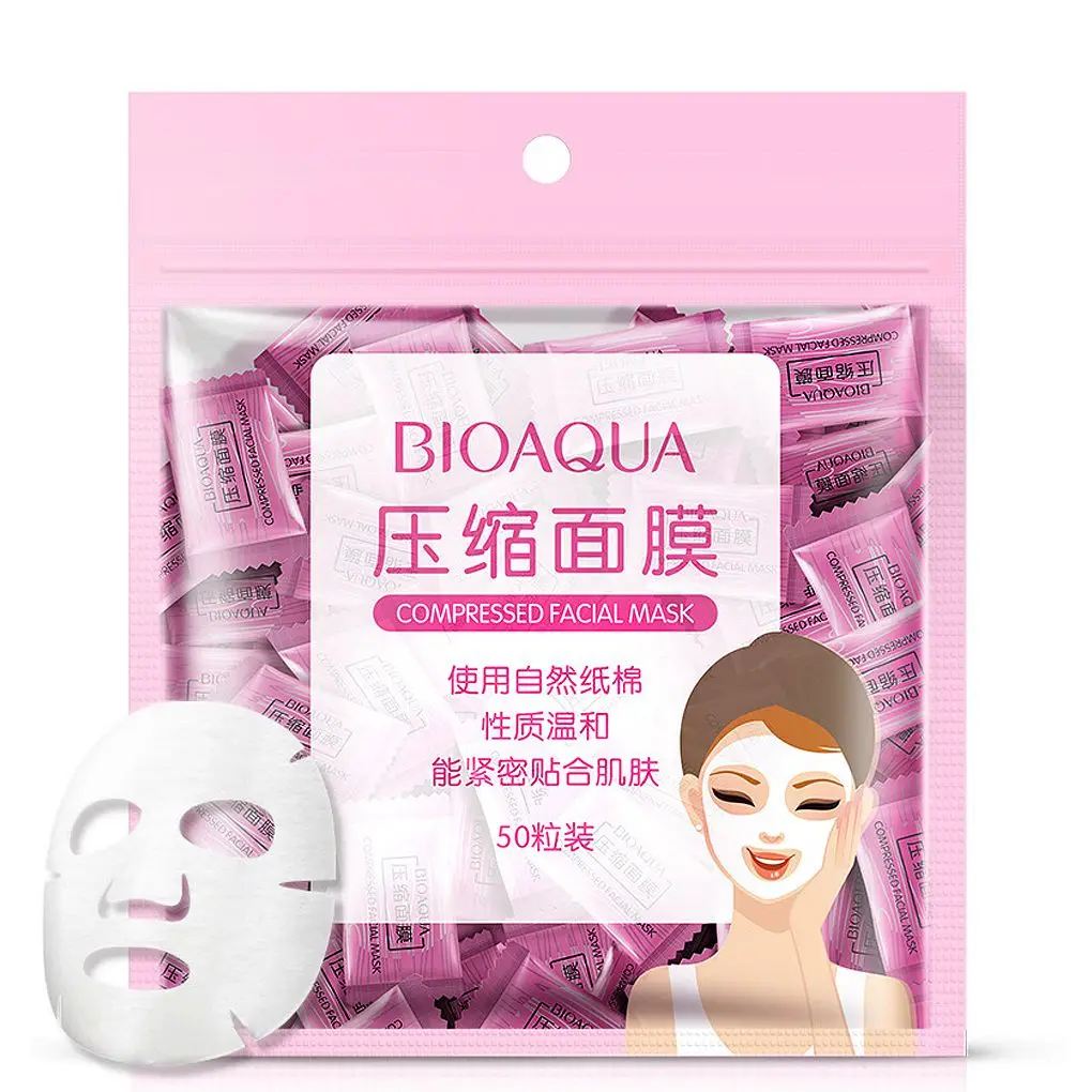 

50pcs/set Cotton Non-woven DIY Water-saving Facial Paper Compressed Masque Disposable Mask Sheet Tablets