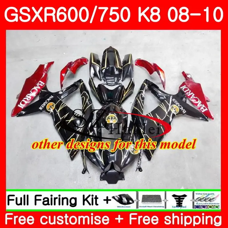 Корпус для SUZUKI gsx-r 750 GSX-R750 K8 GSXR 600 08 10 RIZLA синий 32HS17 GSXR750 08 09 10 GSX-R600 GSXR600 2008 2009 2010 обтекателя