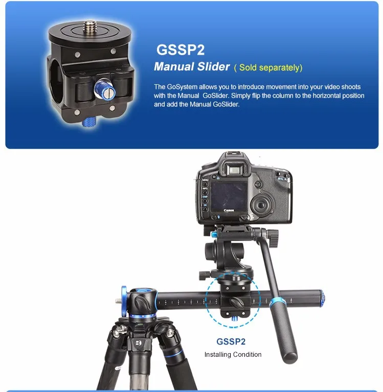 BENRO GC257T 1,58 кг профессиональный штатив для видеокамеры Dslr видео штатив для SLR камеры s без штативы goclassic