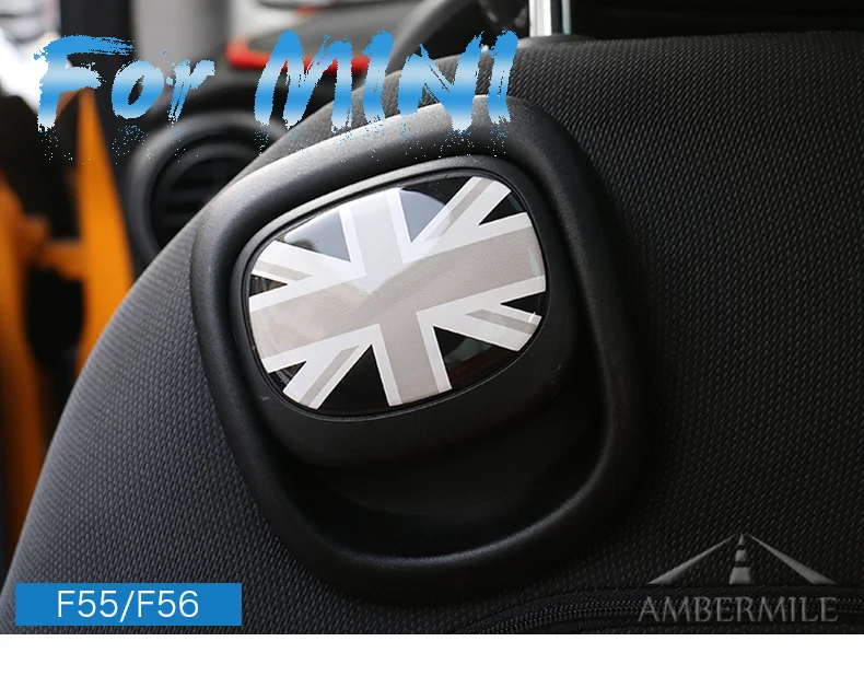 3D Car Seat Back Handle Covers Stickers Seatback Decoration for Mini Cooper JCW F55 F56 Accessories Car Styling (1)