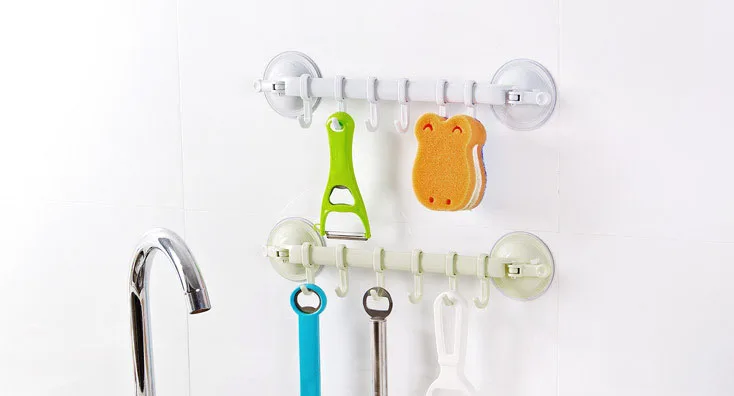 Новейшая присоска настенная вешалка с крючками крючок для кухни ванной Ужин мощность Вакуумные присоски крючки регулируемые