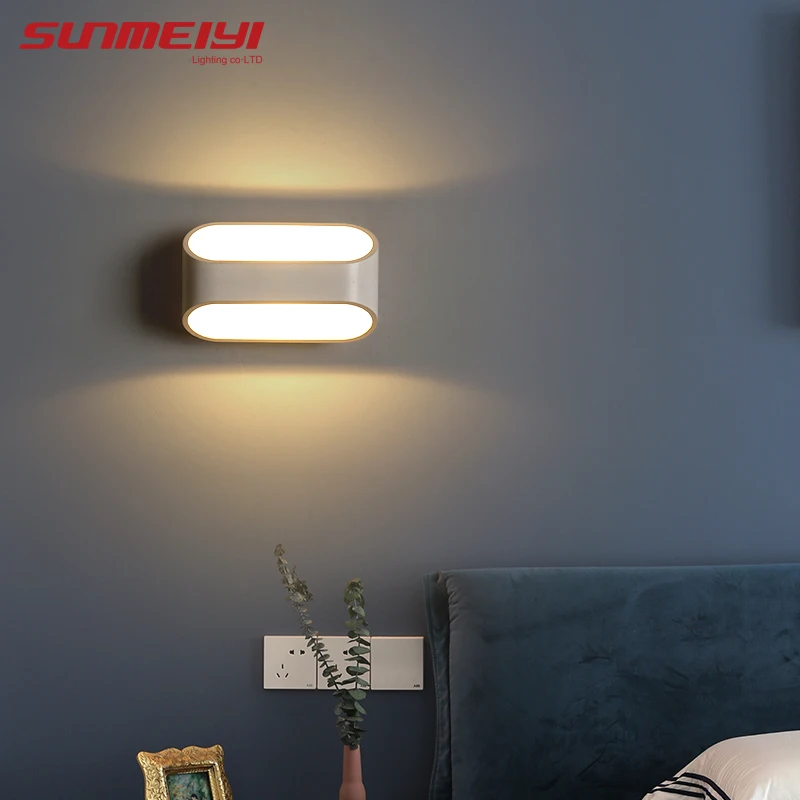 Скандинавский светодиодный настенный светильник лампы внутреннего освещения для прикроватной спальни гостиной коридора бра алюминиевая лампа украшение, современное искусство светильник