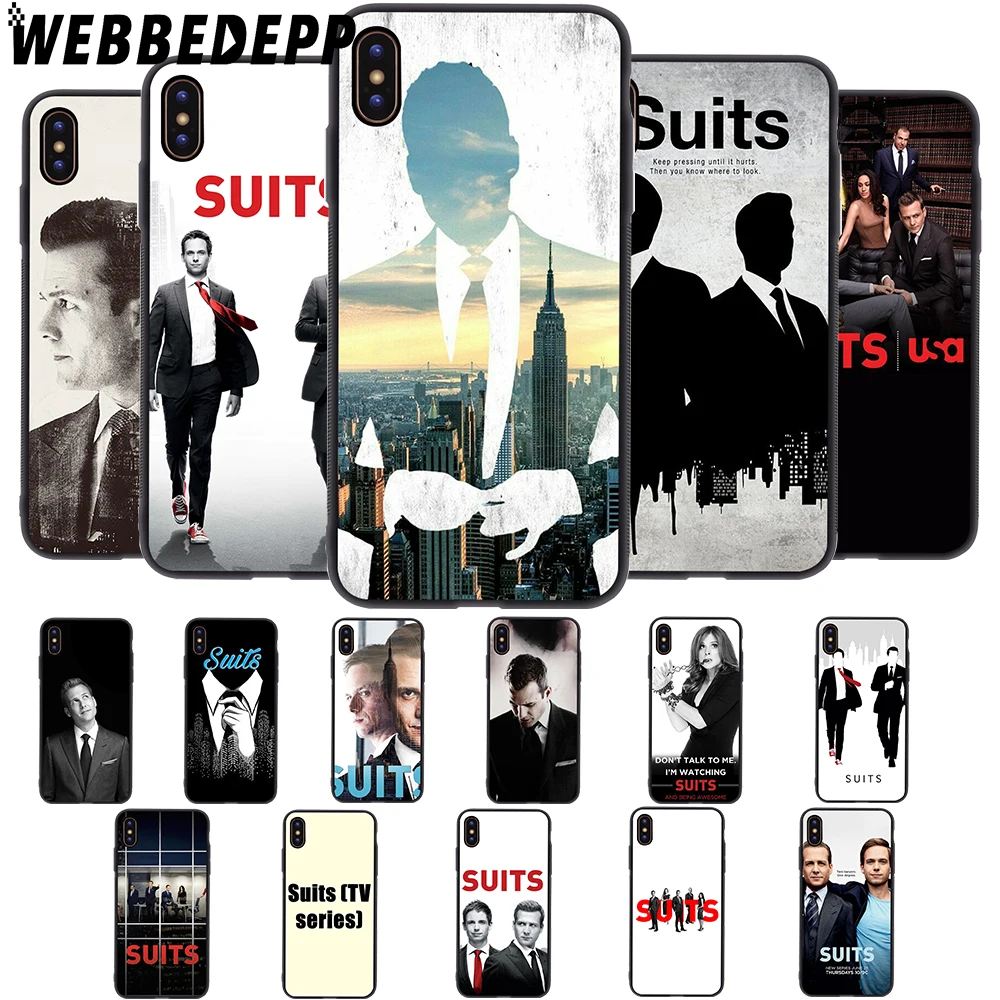 

WEBBEDEPP SUITS TV series Soft Case for iPhone 5 5S 6 6S 7 8 Plus X XS 11 Pro MAX XR Cover