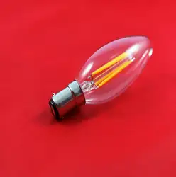 BA15D светодиодные лампы затемнения нити Стекло Корпус кукурузы Bulb110V 240 В 2 Вт 4 Вт свет Ретро Вольфрам свеча люстра освещение