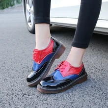 Кожаные лоферы; женская обувь на плоской подошве; разноцветная обувь; женская повседневная обувь на плоской платформе; женская обувь на шнуровке; большие размеры 34, 42, 43