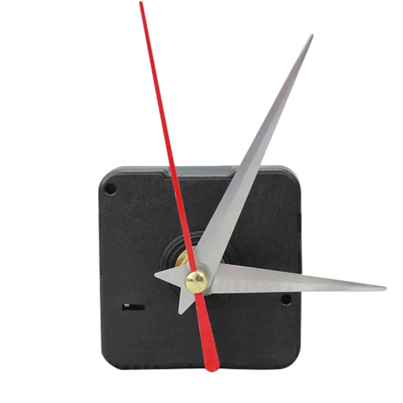 

High Quality Silent Mechanism Quartz Clock Movement Parts Repairing Replacement DIY Tool Kit Silver Red Hands
