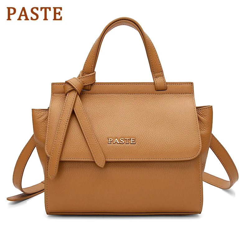 

PASTE Brand Fashion Women Luxury Handbags Women Bags Designer Messenger Genuine Leather Shoulder Bag Famous Brands Totes 2Colors