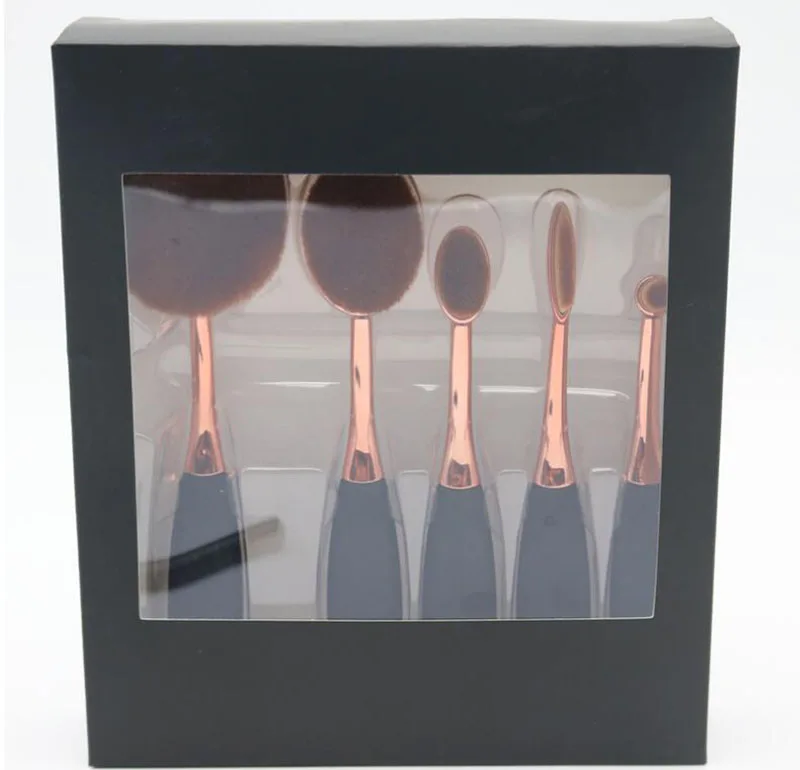 

Agirl 2017 new brand 5pcs beauty Makeup Brush Set Cosmetic Foundation Cream Powder Synthetic Brushes Tools Foundation Oval Brush